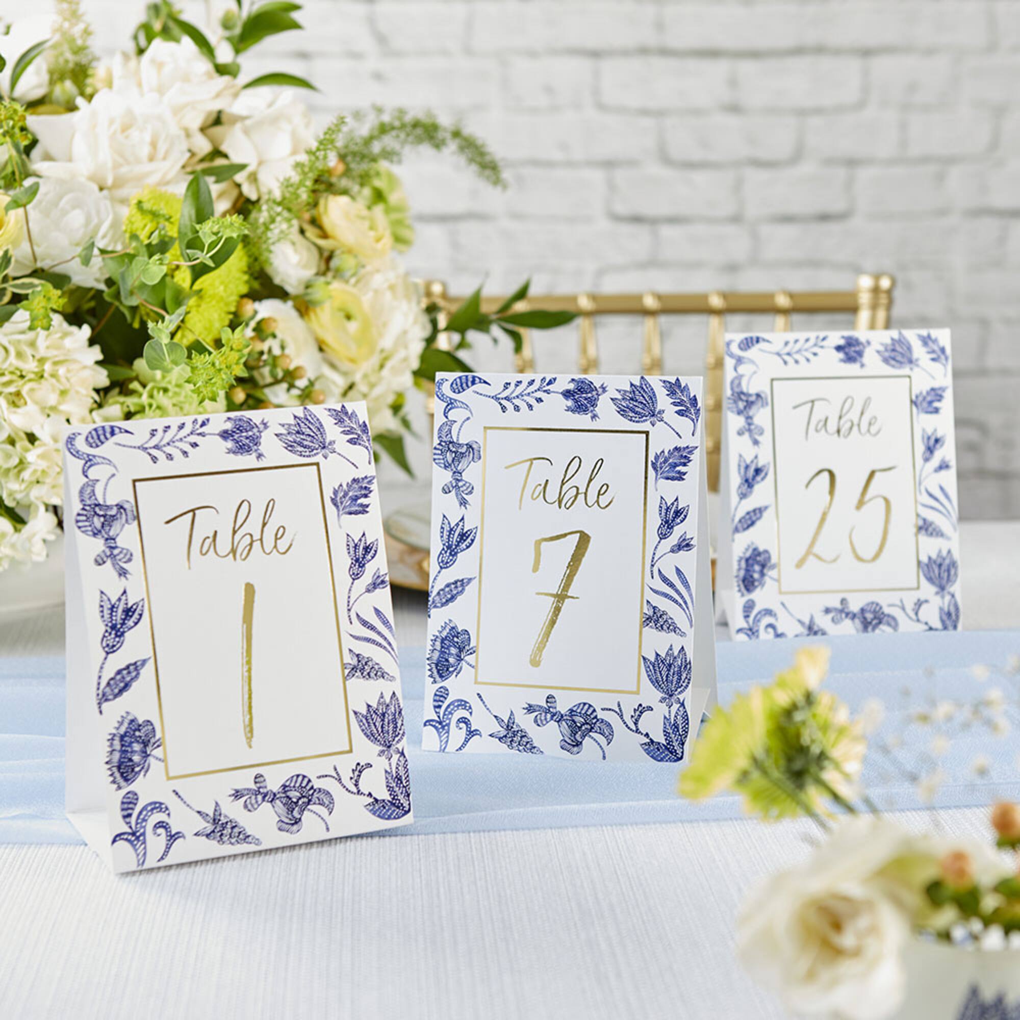 Kate Aspen® Blue Willow Wedding Table Numbers 1-25